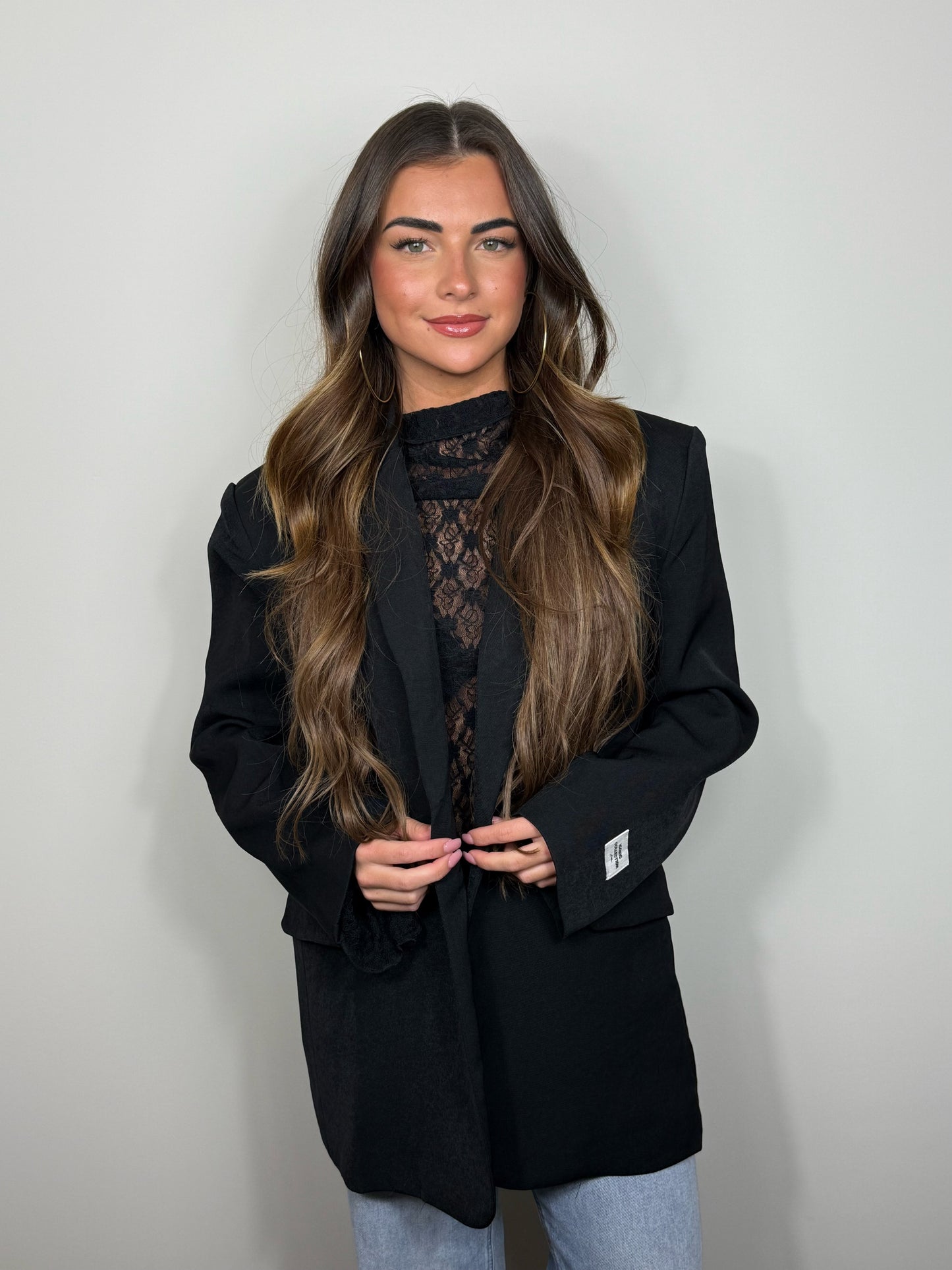 Zwarte blazer met nummer