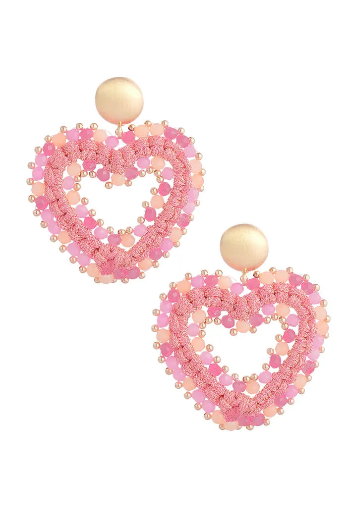 Oorbellen love all the way Rood/Oranje/Roze