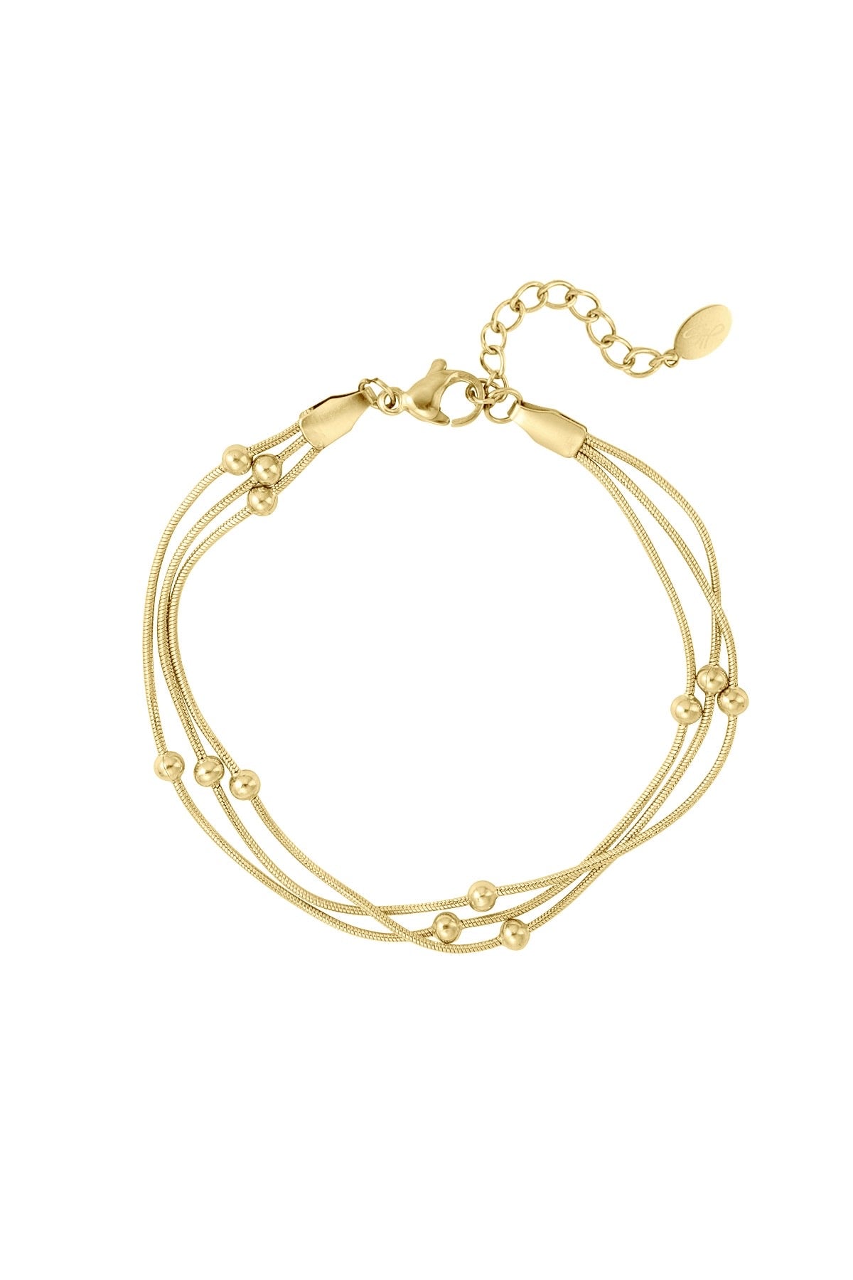Armband met een twist goud/zilver