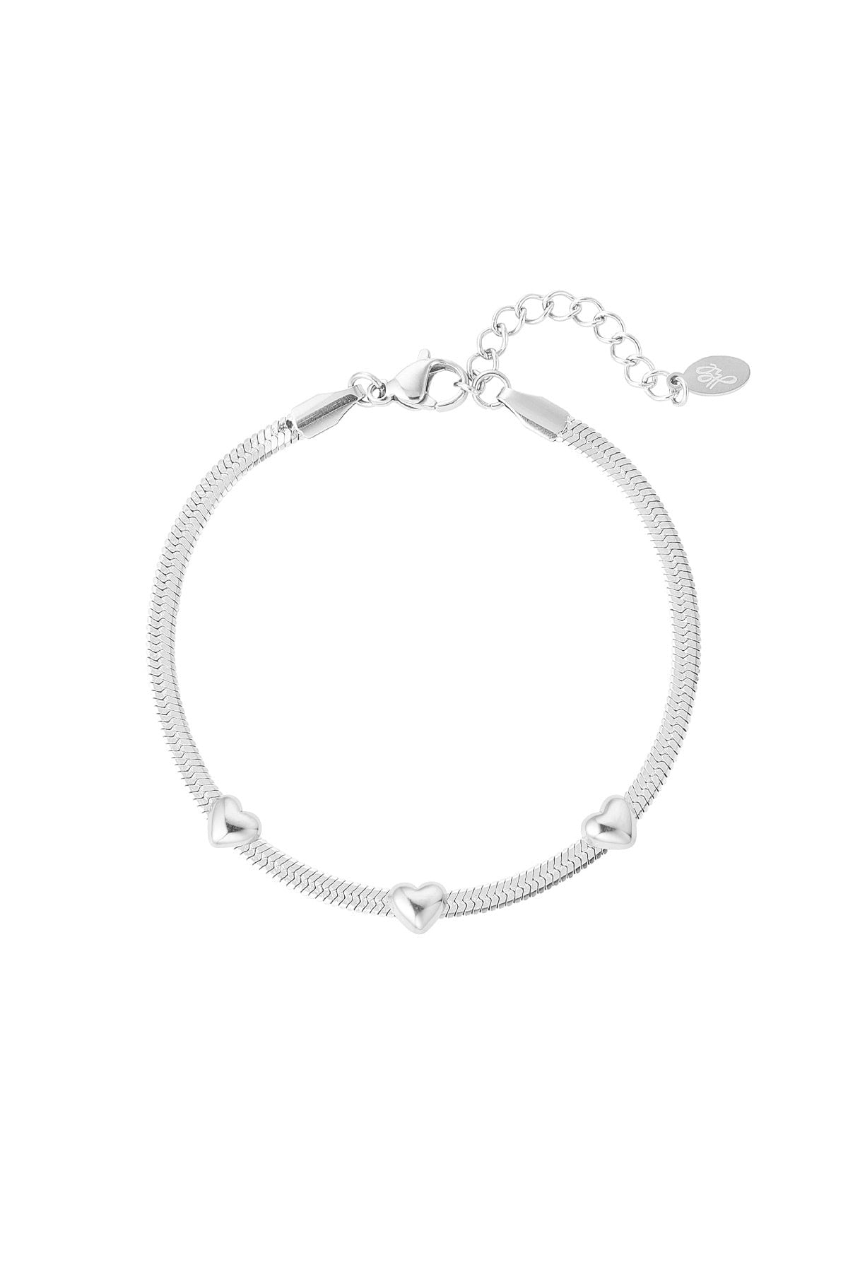 Armband triple the love goud/zilver