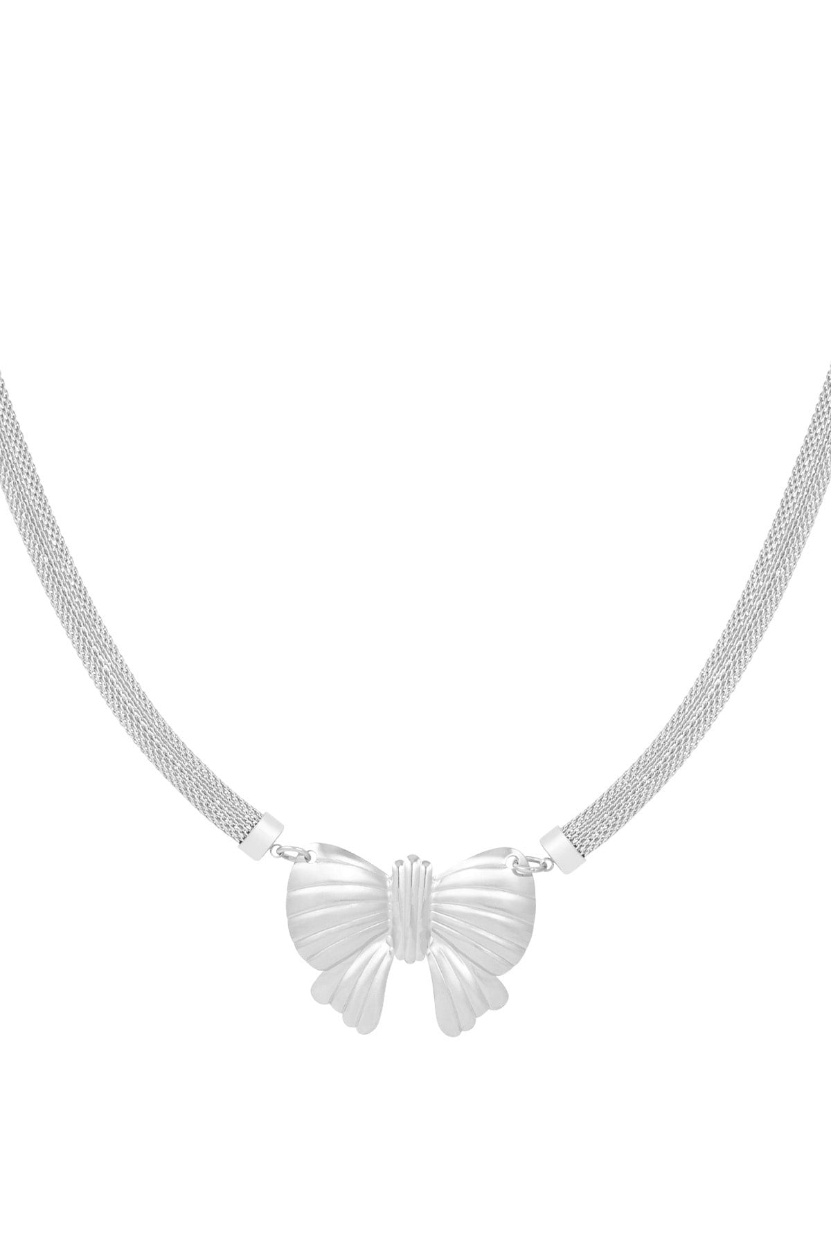 Big statement bow ketting goud/zilver