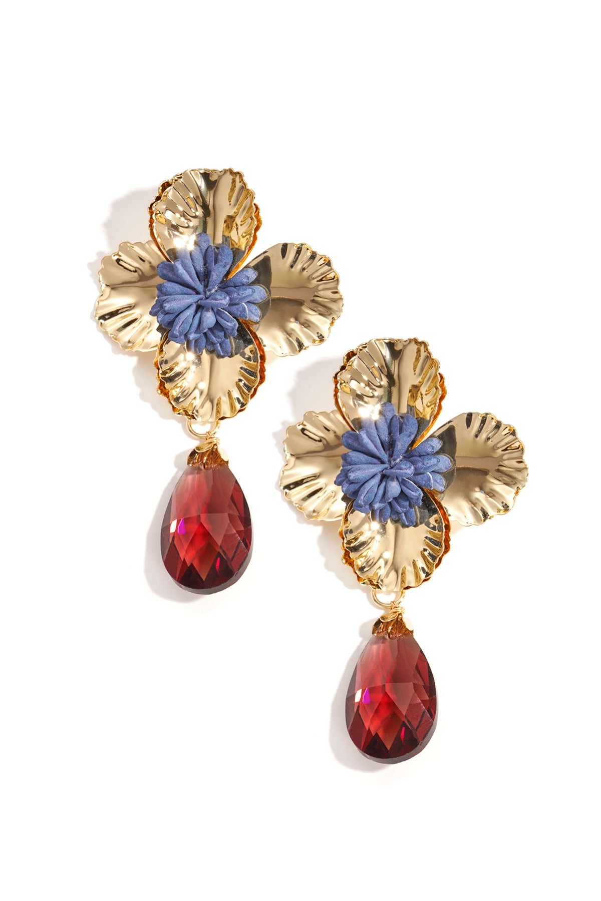 Oorbellen met ijzeren druppel