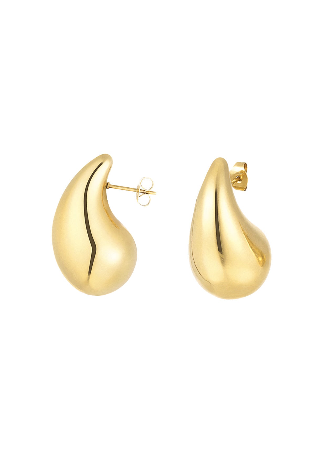Druppel oorbellen medium - goud/ zilver
