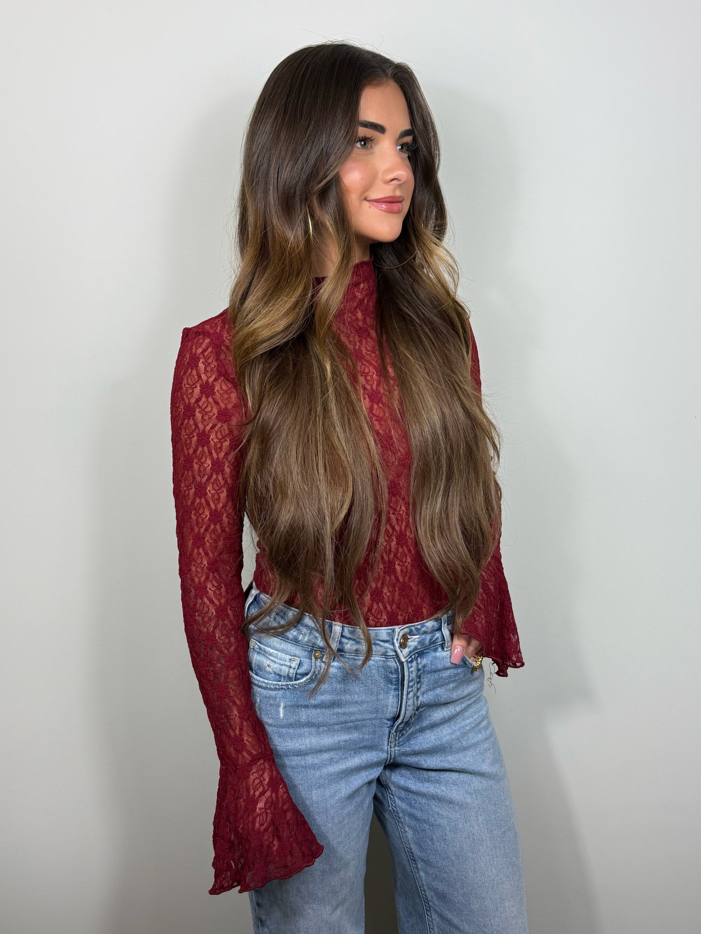 Kanten top burgundy