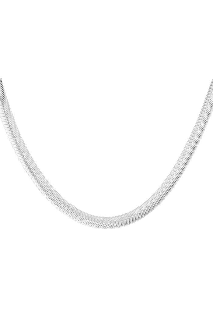 Unisex ketting plat gevlochten goud/ zilver