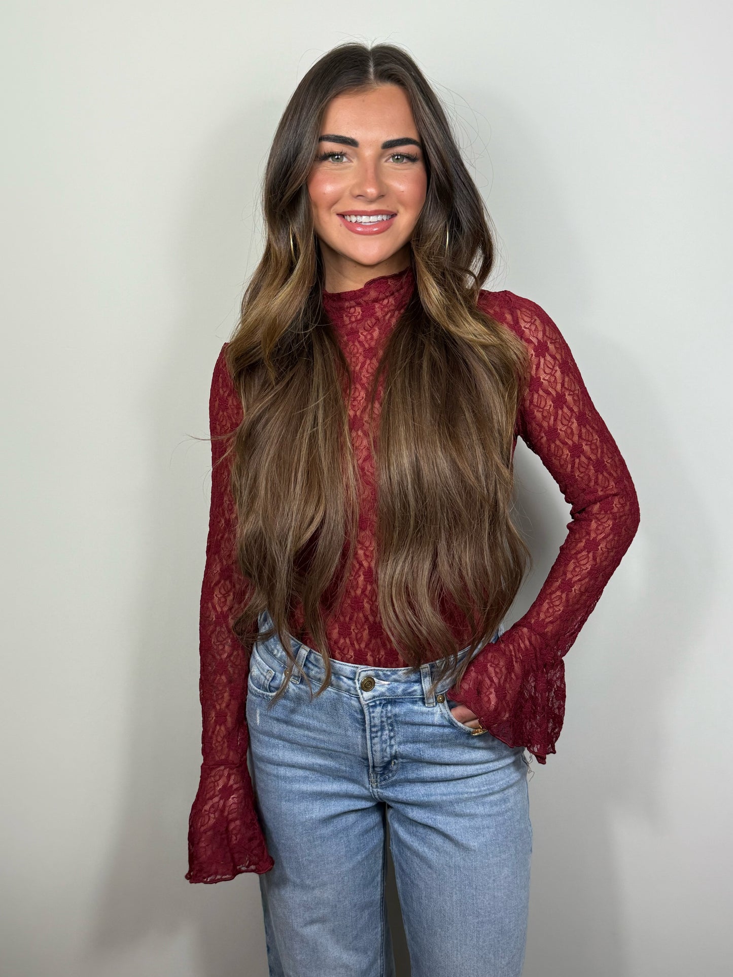 Kanten top burgundy