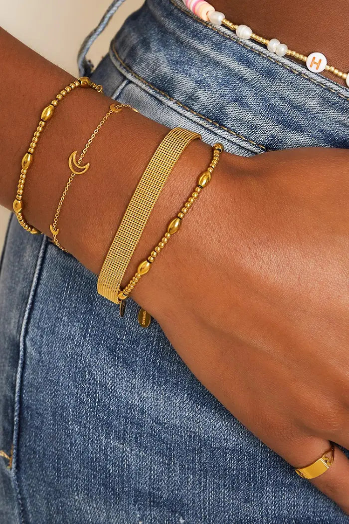Roestvrij stalen armband Goud/Zilver Stainless Steel
