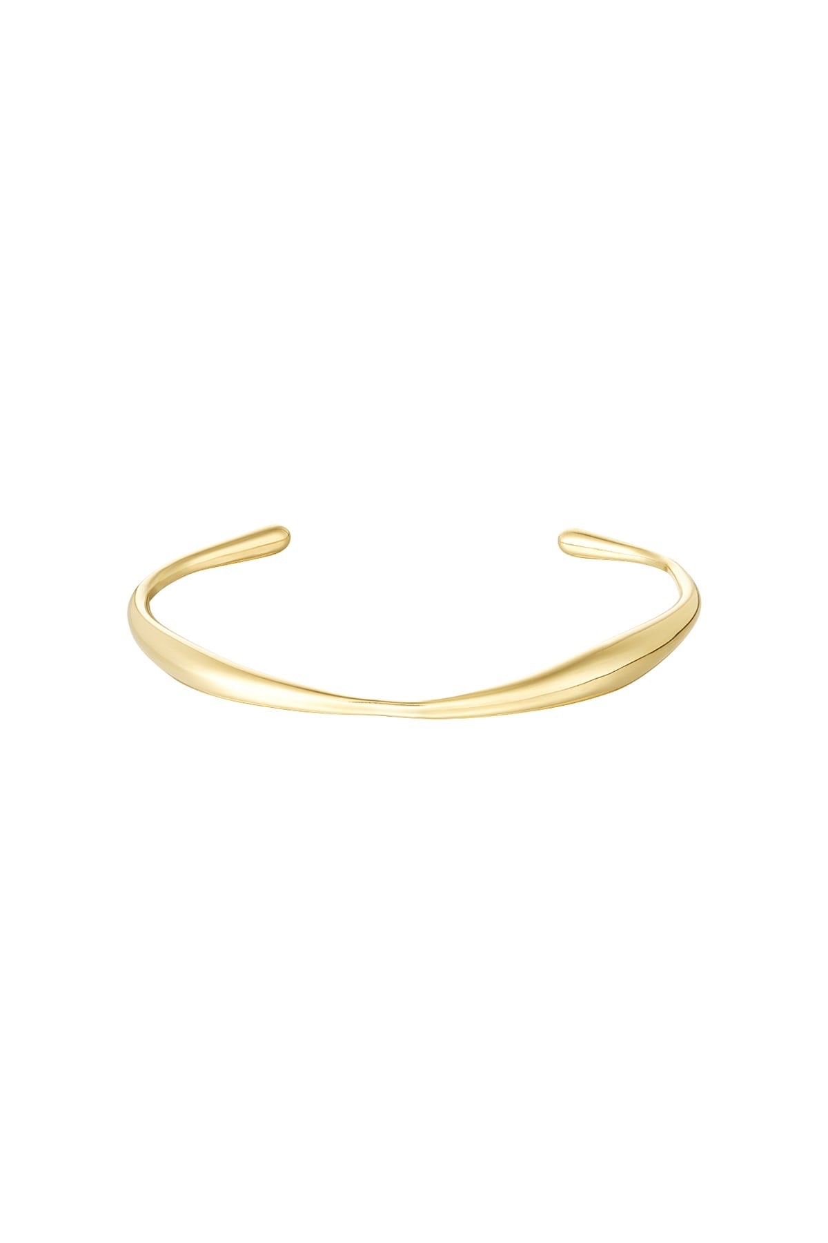 Organische vorm armband goud/zilver