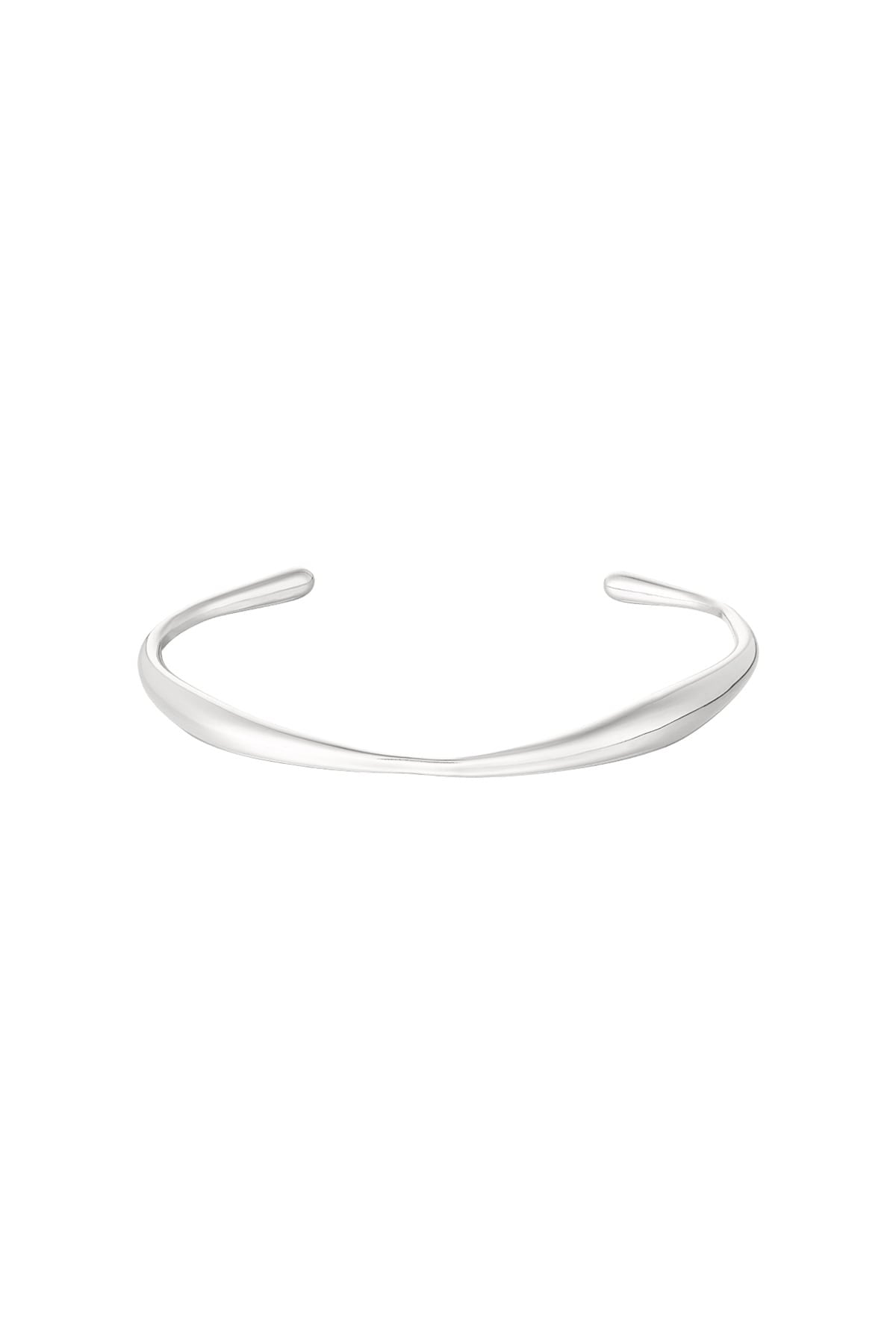 Organische vorm armband goud/zilver