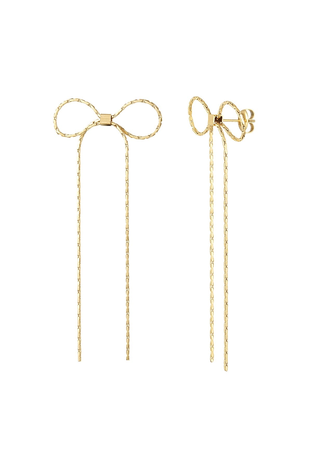 Beautiful bows earrings goud/zilver