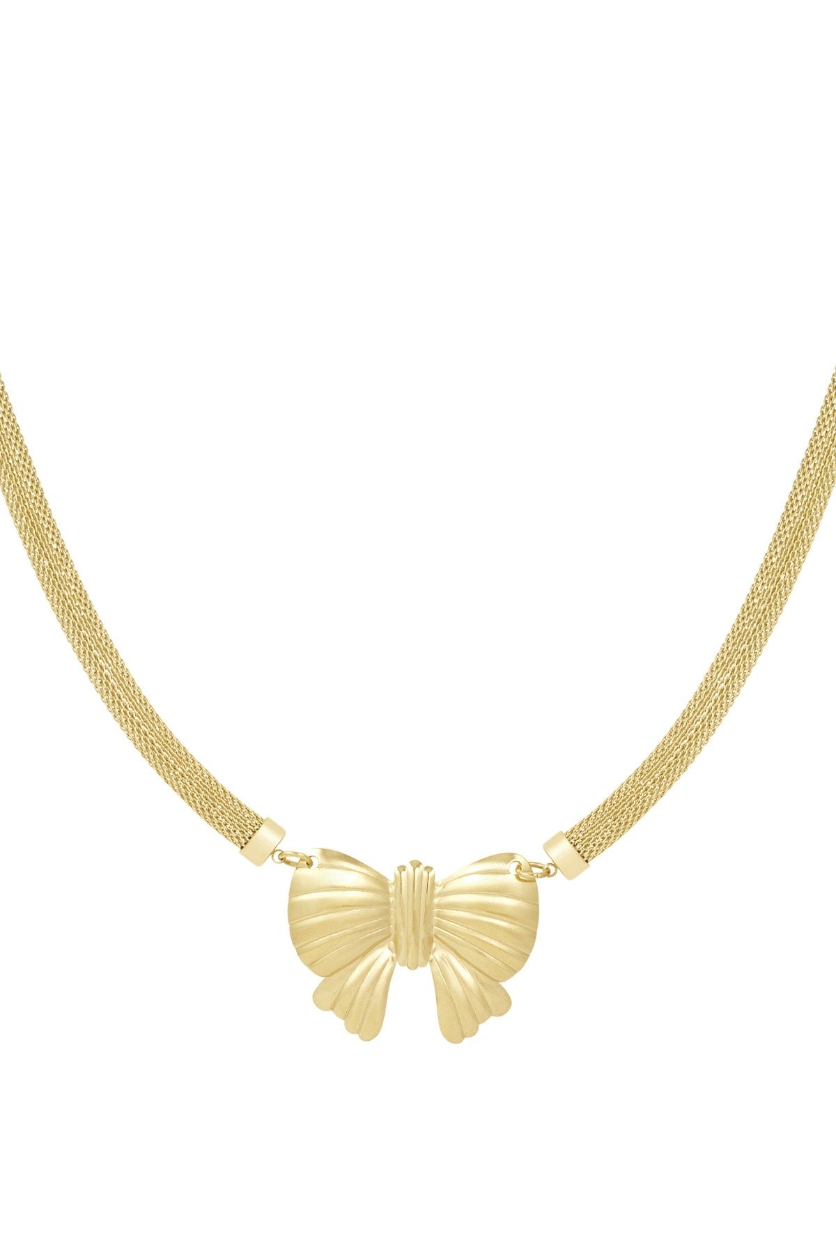 Big statement bow ketting goud/zilver